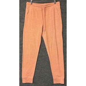 Champion Mens Lightweight Jogger Peach Salmon Heather Marl Drawstring Size M